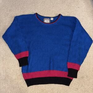 Vintage 1980s PASTA Sweater Women’s Small Perfectly Retro!!